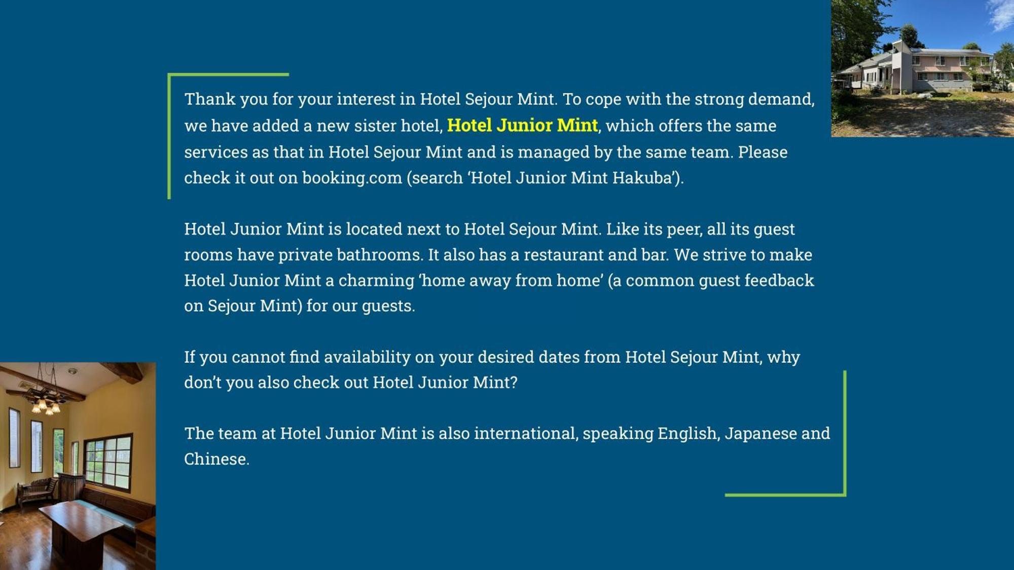 Hotel Sejour Mint In Hakuba Eksteriør billede